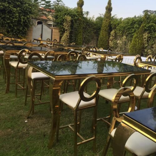 Metal Golden banquet high table